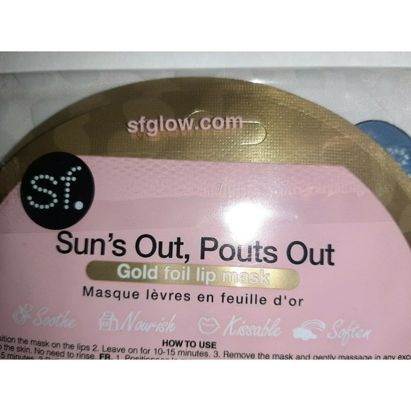 4 Pcs SF Glow Foil Lip Masks Suns Out Pouts Out from FabFitFun  Box - Picture 7 of 7